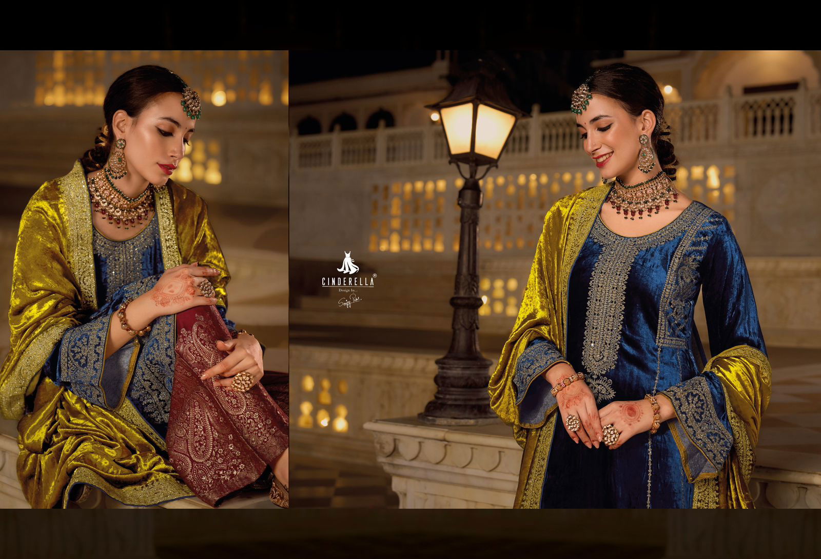 Elegance By Cindrella Viscose Velvet Designer Salwar Kameez Wholesale Shop In Surat